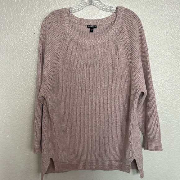 Express Pink Oversized Crewneck Sweater Size S - Picture 1 of 5